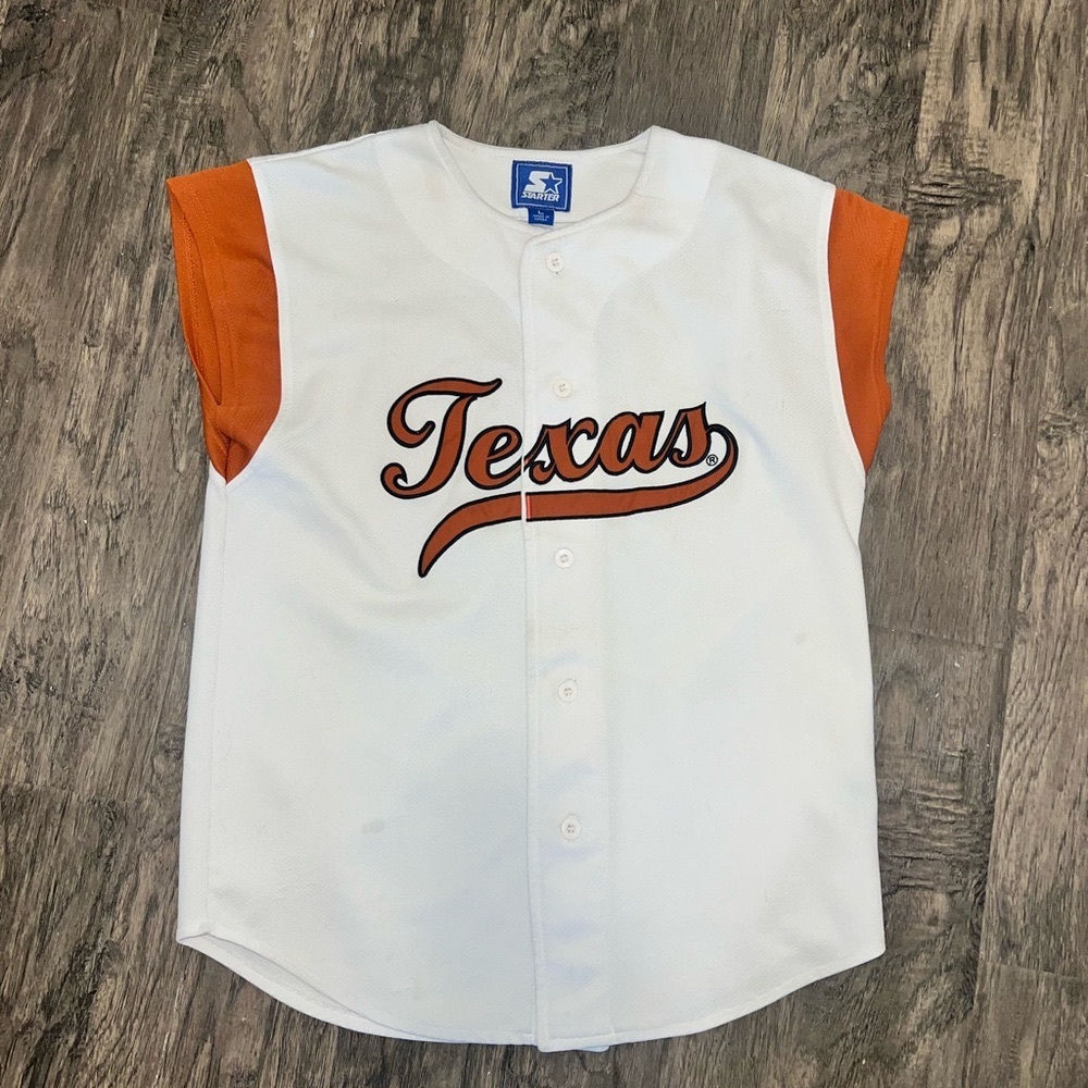 Texas Longhorns Baseball Jersey - White and Orange